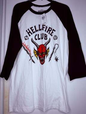 Stranger Things Hellfire Club Raglan Baseball T-Shirt